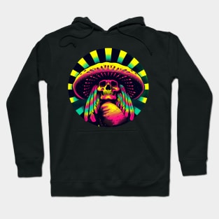 Dayglo Shroom Shaman Skull Tee Hoodie